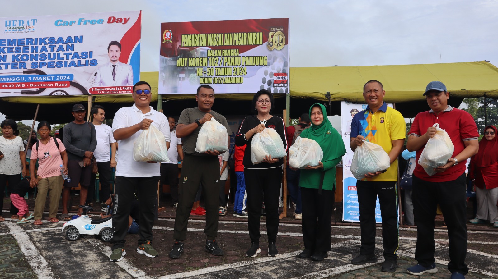 Ini Pesan Dandim 1017/Lamandau Usai Ikuti Acara Car Free Day dan Bazar Murah