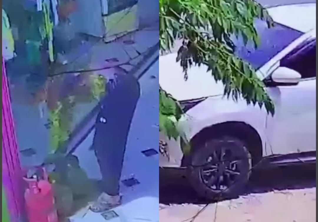 Terekam CCTV, Maling di Pangkalan Lada Gasak Tabung Elpiji Pakai Mobil