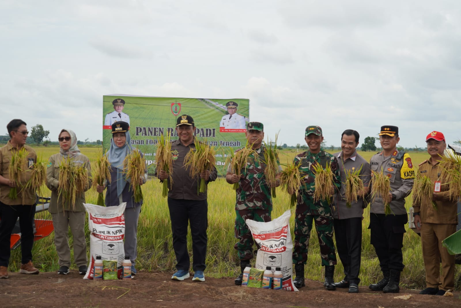 Panen di Food Estate, Wagub Kalteng Dorong Hilirisasi