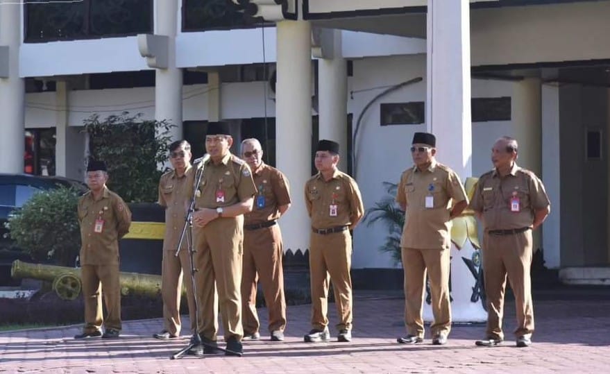 Hari Pertama Kerja, Pj Bupati Pimpin Apel Gabungan di Lingkup Pemkab Kobar