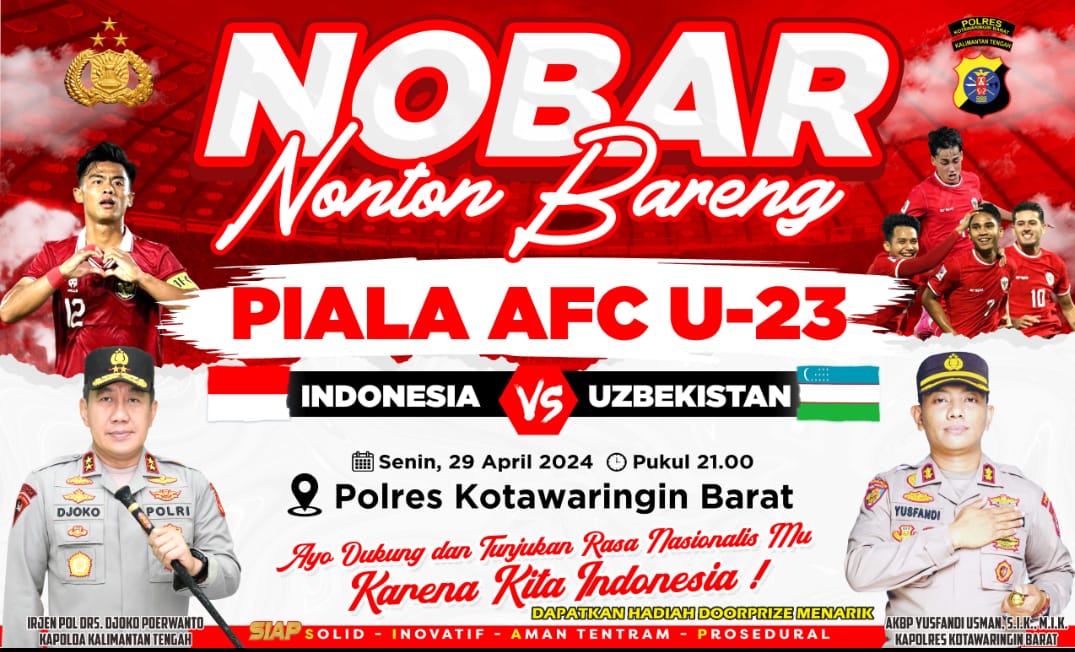 Asyik! Polres Kobar Siapkan Nobar Timnas U-23 Babak Semifinal Piala Asia