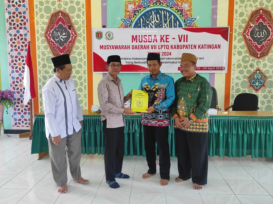 Kabul Mustiman Kembali Terpilih Sebagai Ketua LPTQ Katingan Periode 2024-2028