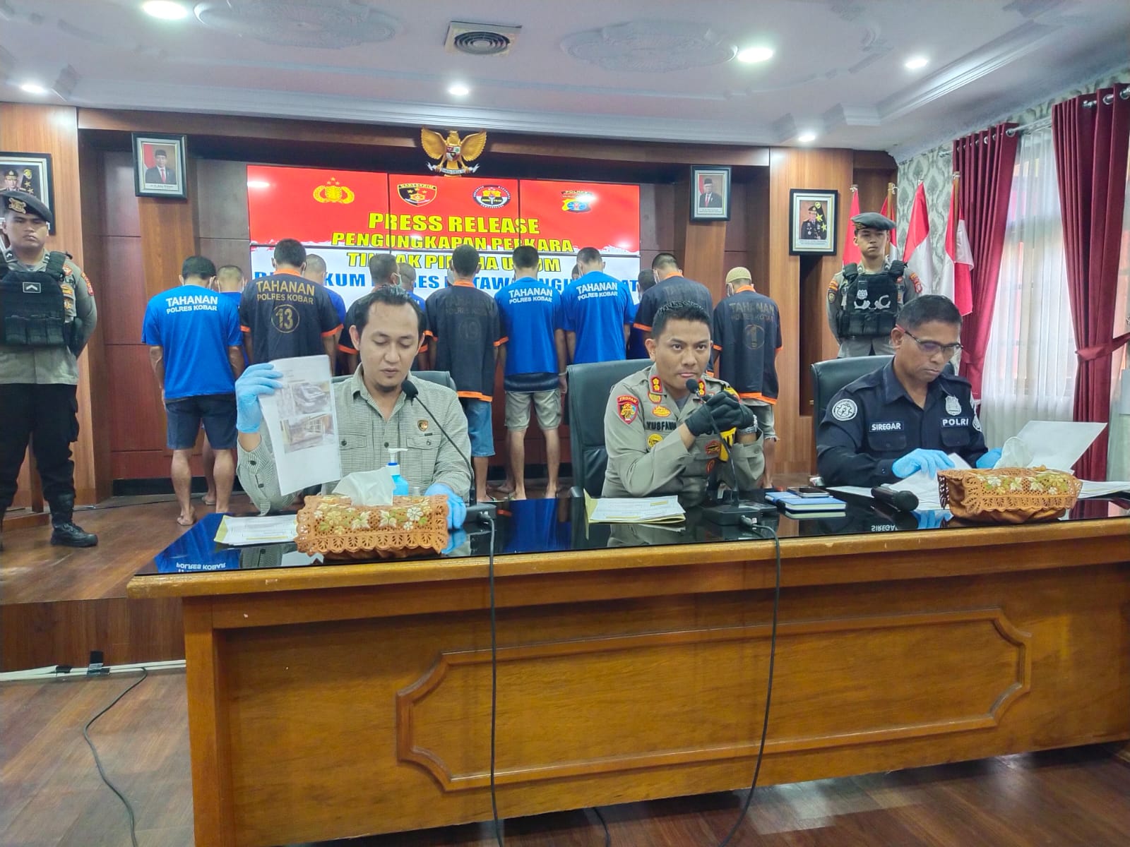 Polres Kobar Tangkap 18 Tersangka Penjarah Sawit