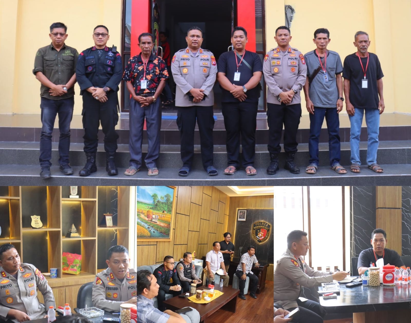 Kapolres Kobar Sambut Silaturahmi Warga Teluk Bayur, Kades Sampaikan Maaf atas Insiden di Mako Polsek Banteng