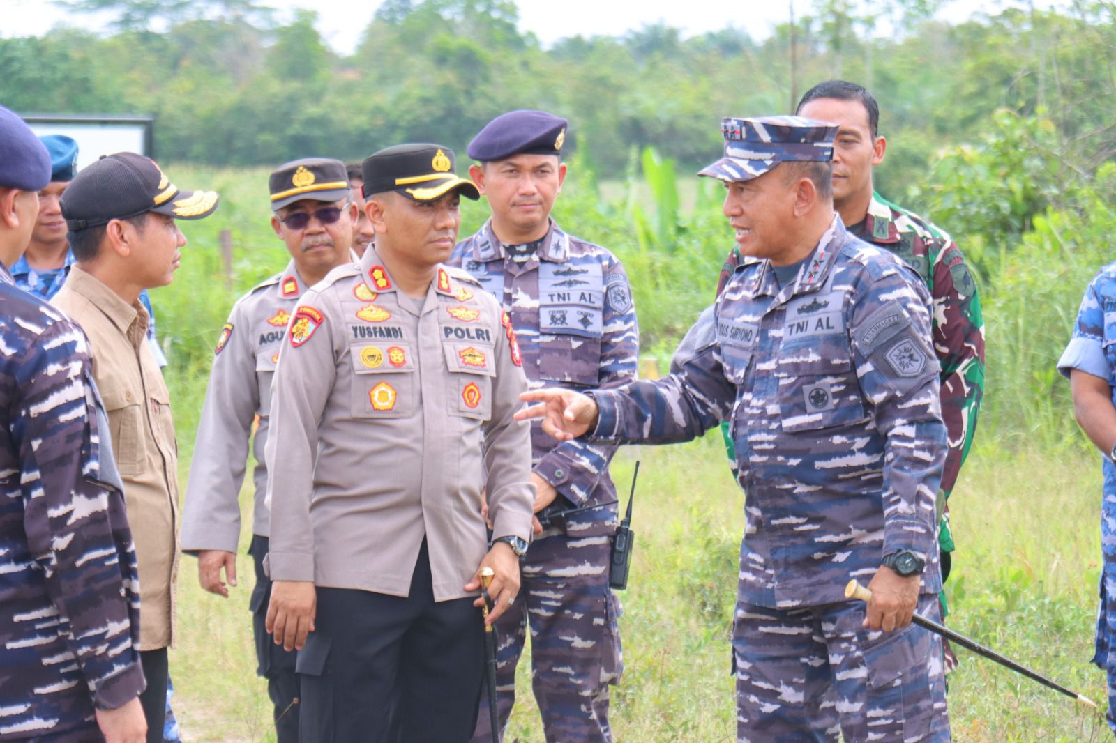 Peresmian Rencana Pembangunan Mako TNI AL Kumai, Sinergitas TNI-Polri Menjaga Kamtibmas di Kobar