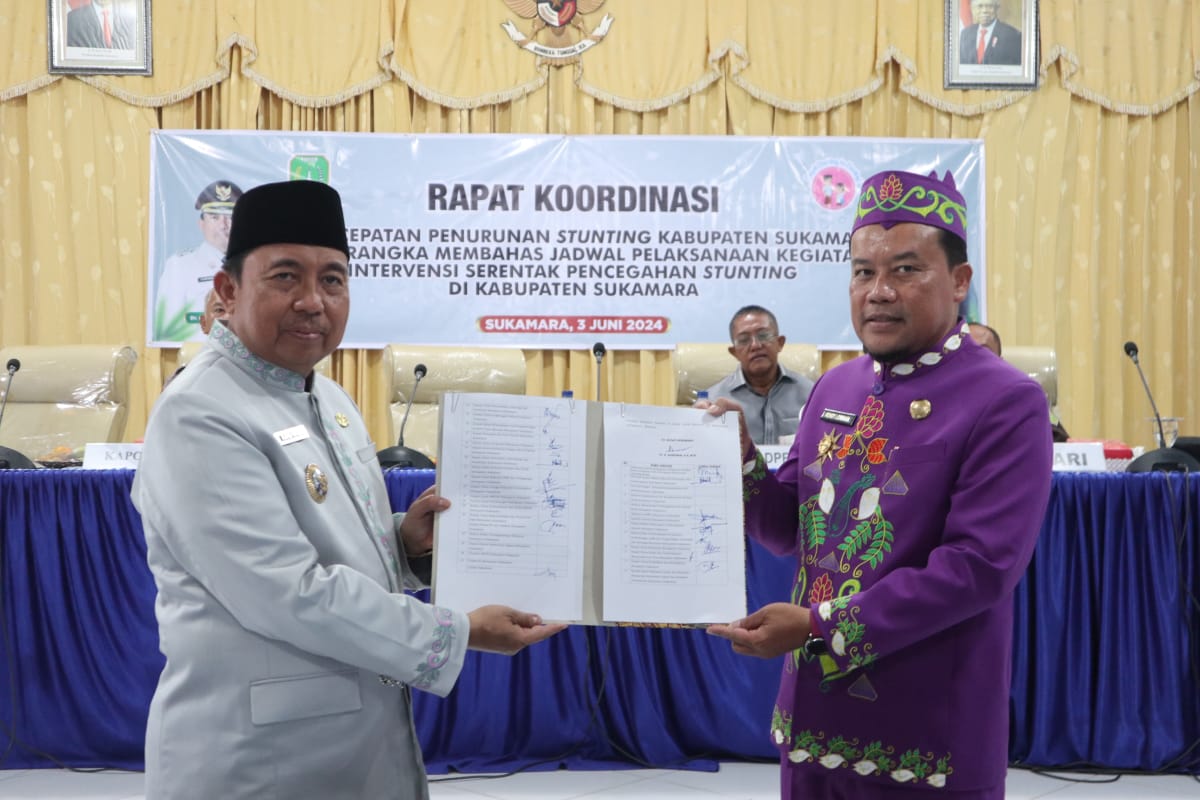 Pimpin Rakor Percepatan Penurunan Stunting di Sukamara, Ini Pesan Pj Bupati Kaspinor