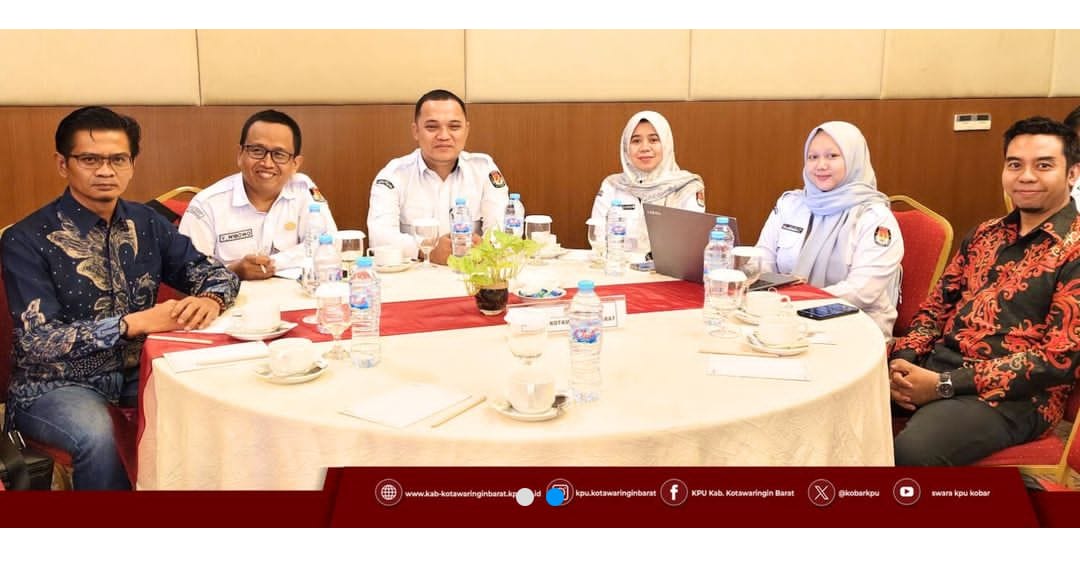 KPU Kotawaringin Barat Ikuti Rakor Evaluasi dan Persiapan Logistik Pemilu 2024 di Palangka Raya