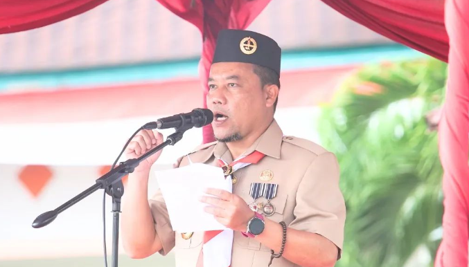 Pj Bupati Sukamara Hadiri Peringatan Hari Pramuka ke-63
