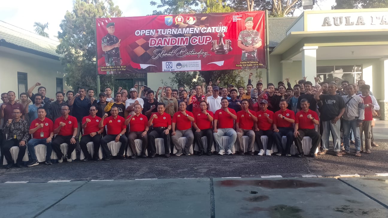 Turnamen Catur Dandim Cup 2024 Semarakkan HUT RI ke-79, Ratusan Peserta Bersaing di Kodim 1014