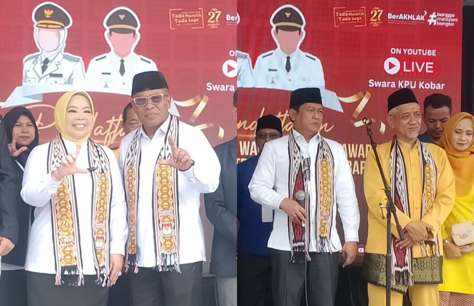 Head to Head Pilkada Kobar 2024, Dua Pasang Calon Berebut Kursi Pemimpin