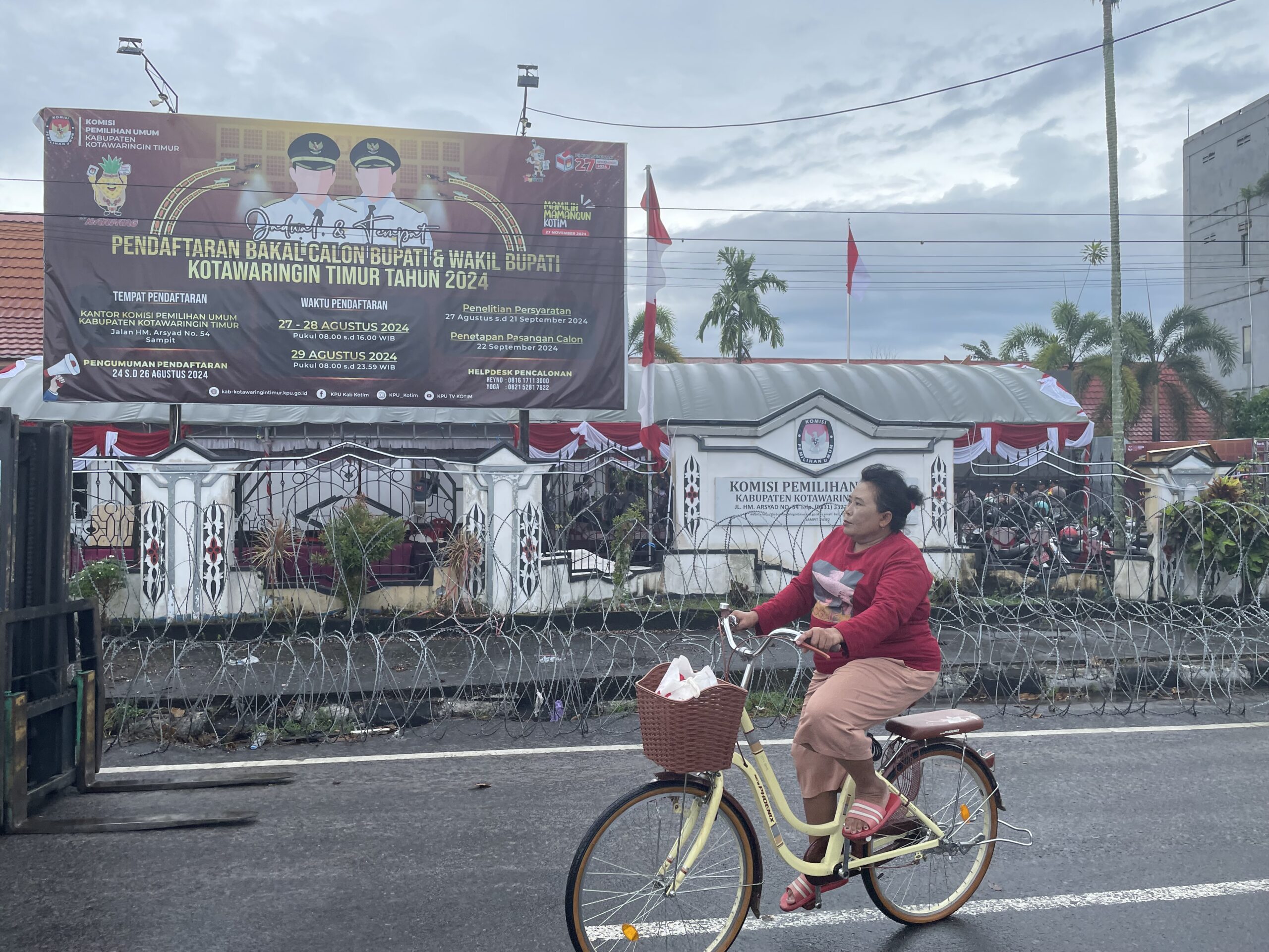 Hari Pertama Pendaftaran Bacalon Pilkada di KPU Kotim, Begini Kondisinya