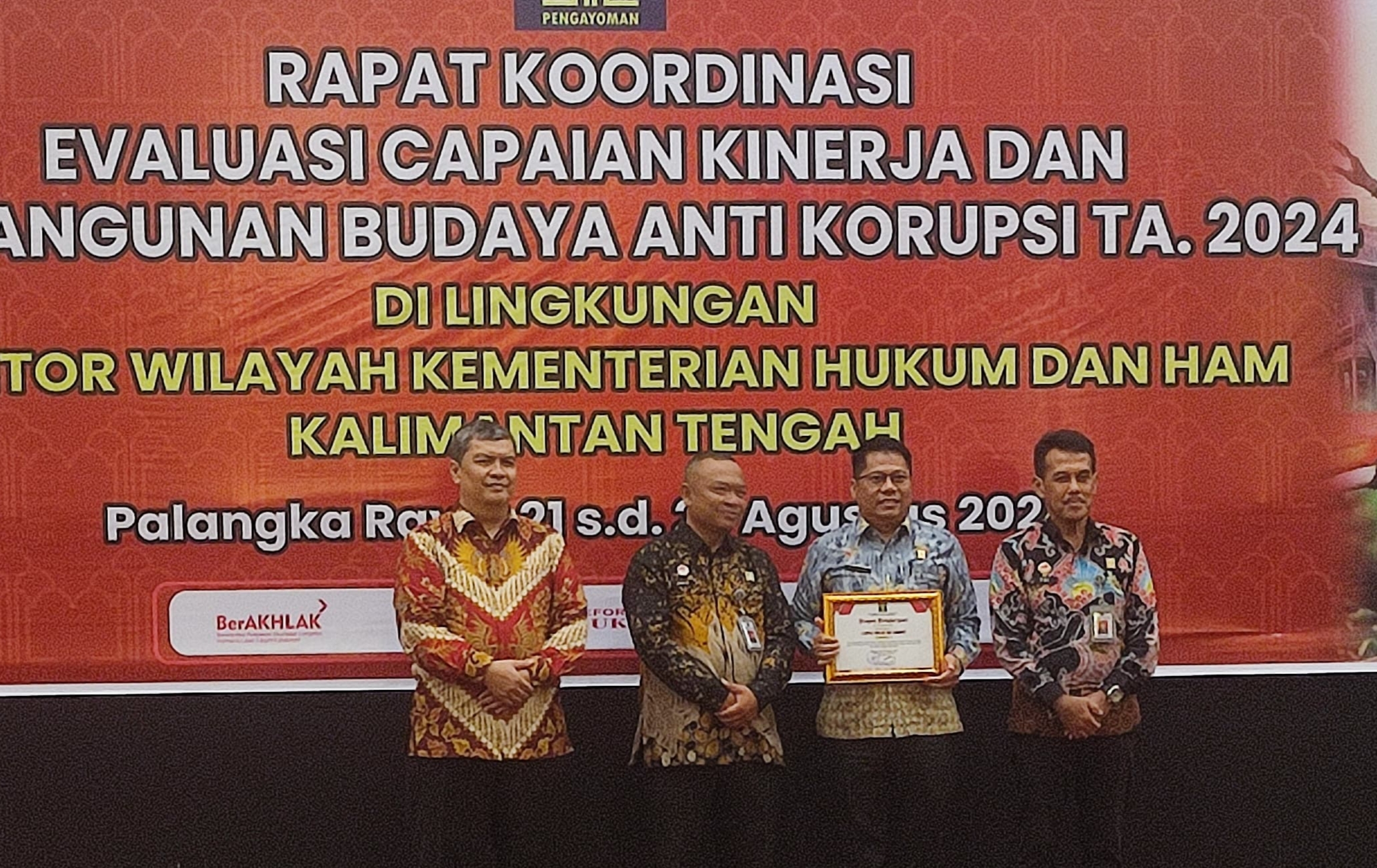 Lapas Sampit Raih Dua Penghargaan Kinerja dari Kantor Wilayah Kemenkumham Kalteng