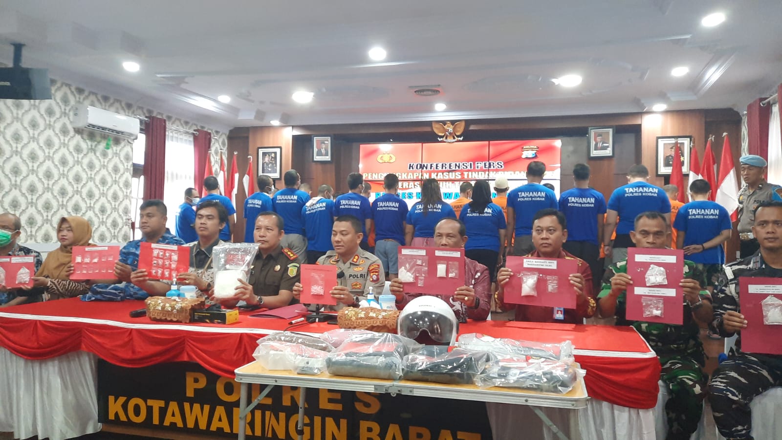 Sat Resnarkoba Polres Kobar Berhasil Tangani 20 Kasus Narkoba dengan 22 Tersangka dalam Dua Bulan