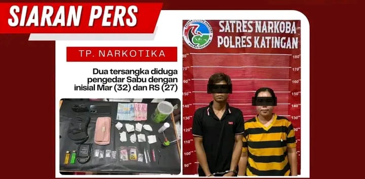 Edarkan Sabu, Polisi Tangkap Pasutri di Katingan