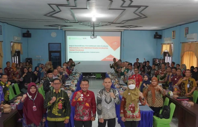 Pj Bupati Sukamara Buka Rakor Pemantauan dan Evaluasi Program Pemberantasan Korupsi