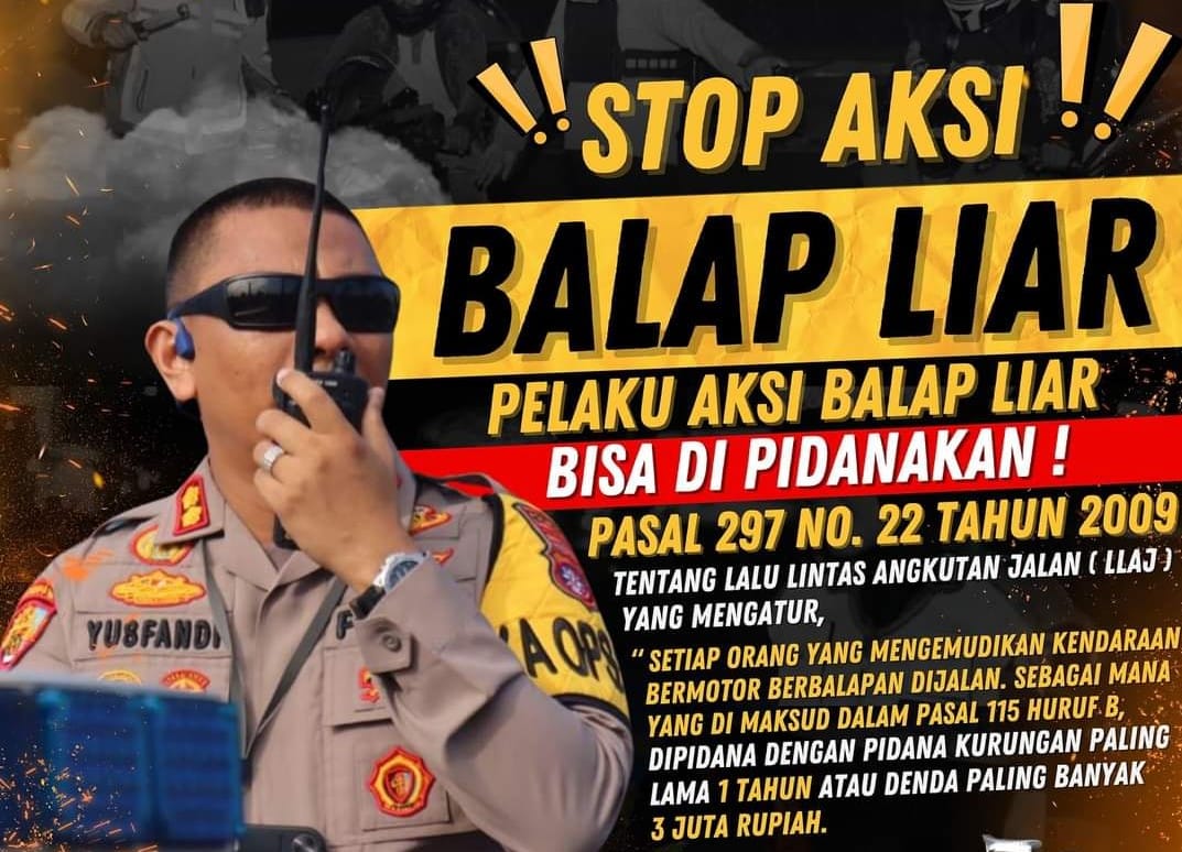 Kapolres Kobar Peringatkan Pelaku Balap Liar, Ancaman Pidana Menanti!
