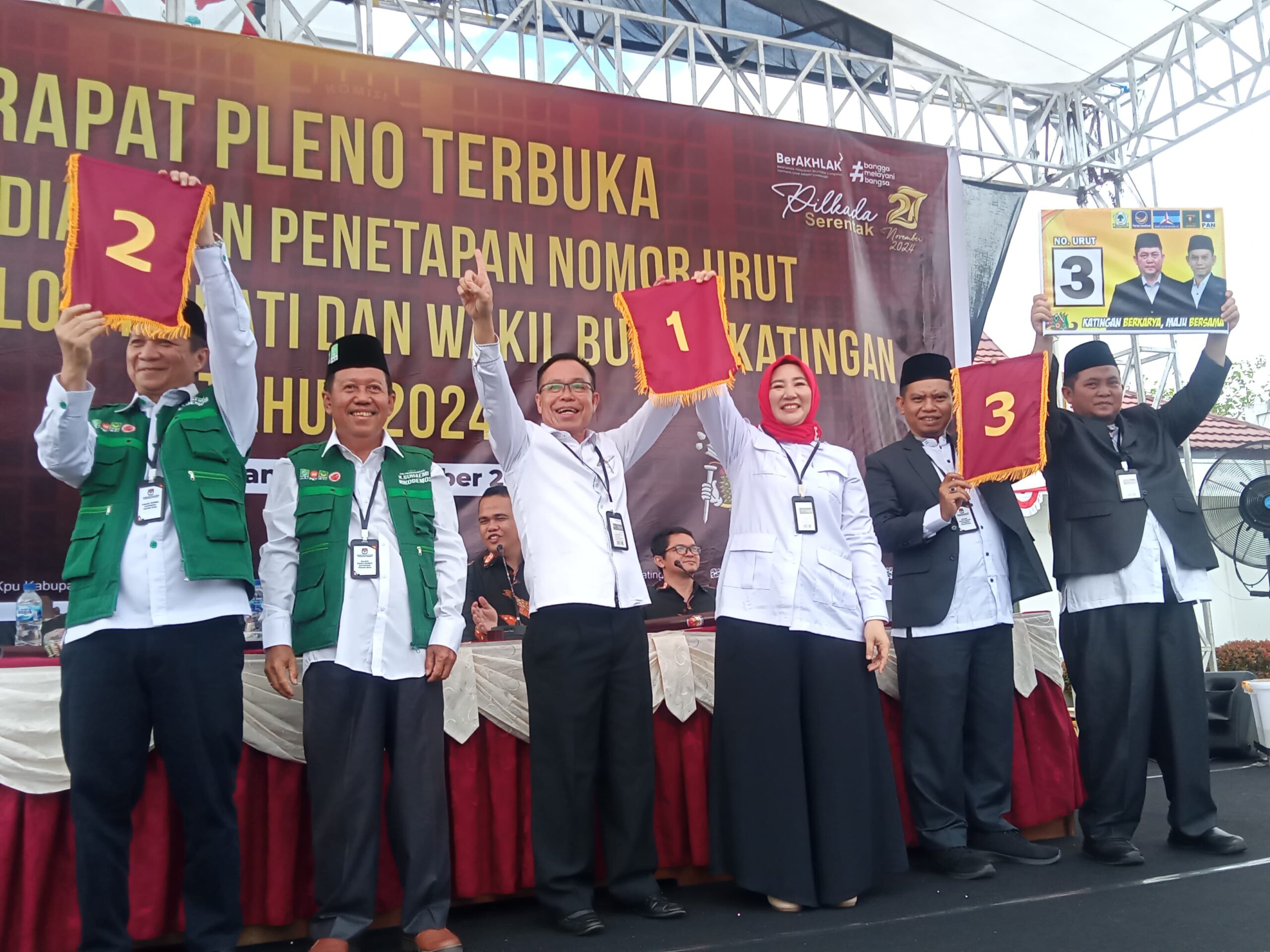 Tiga Paslon dan Nomor Urut yang Bertanding di Pilkada Katingan