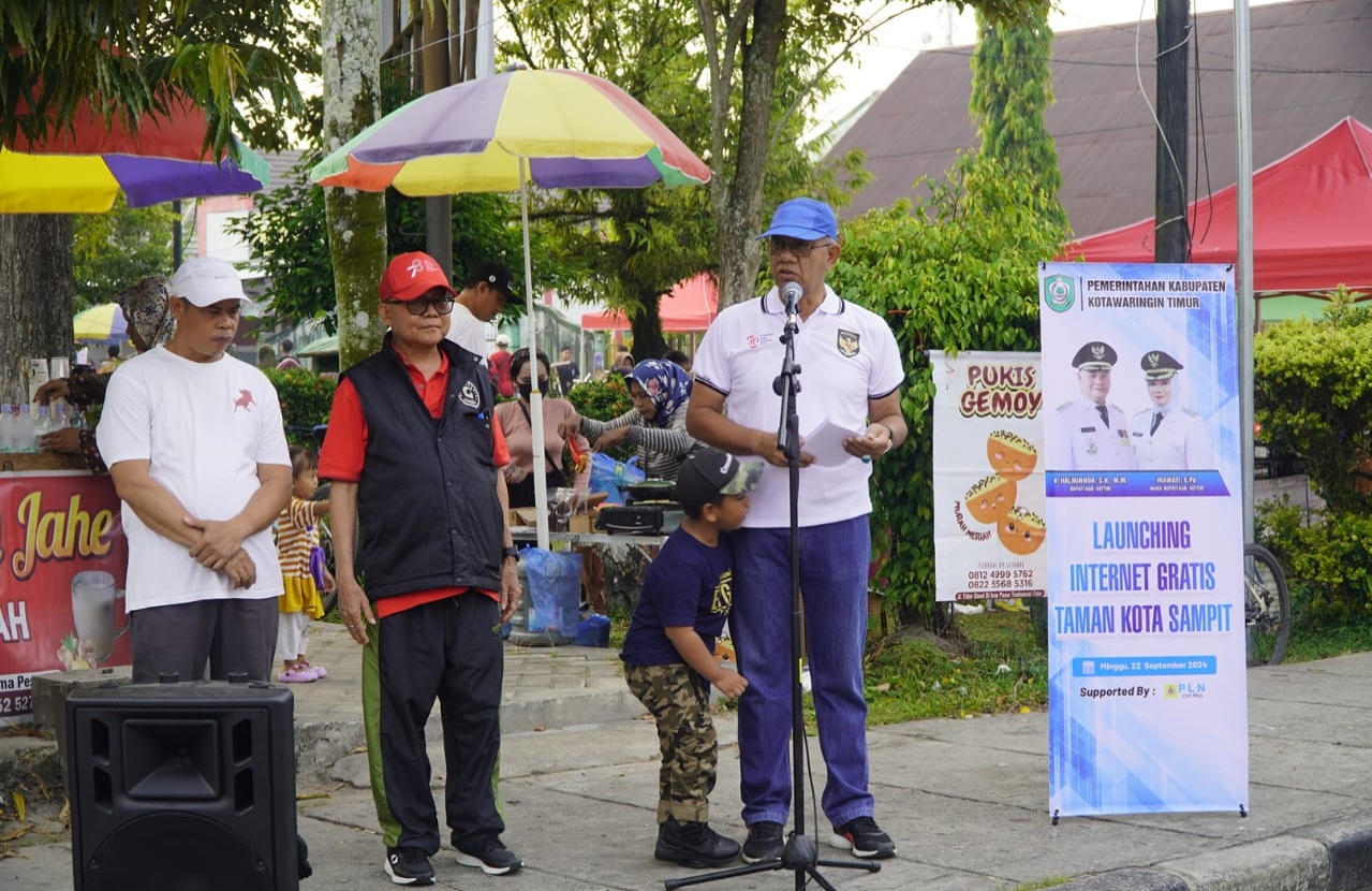 Permudah Akses Informasi Publik, Pemkab Kotim Pasang Wifi Gratis di Taman Kota Sampit 