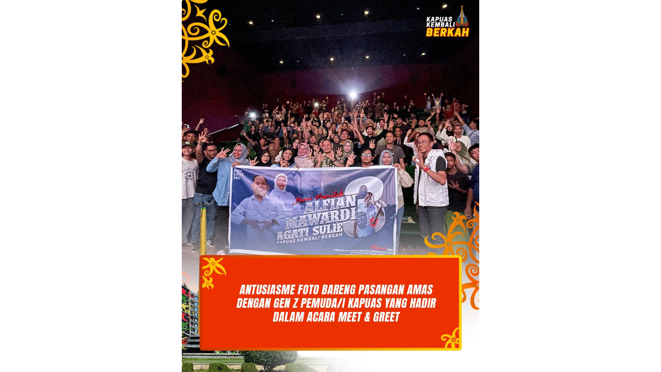 Hadiri Meet and Greet bersama Milenial, Agatie Sulie: Alfian Mawardi adalah Pemimpin Muda untuk Mamajukan Daerah