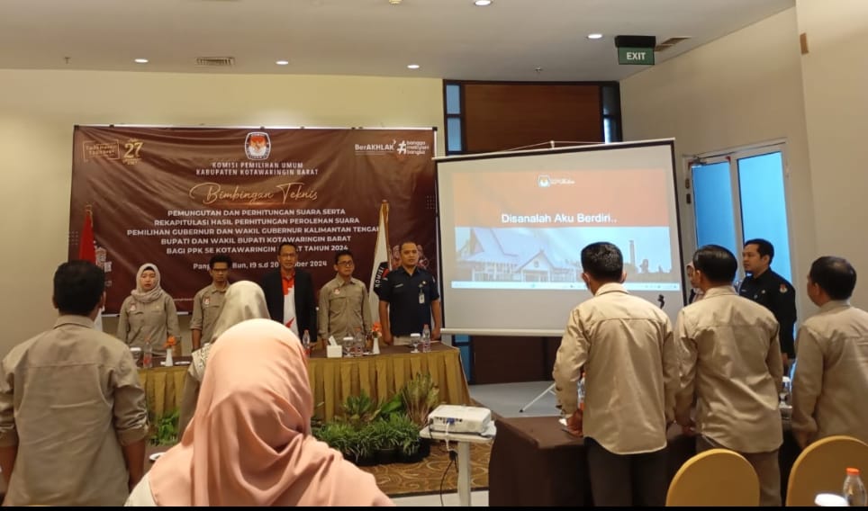 KPU Kobar Gelar Bimtek Pemungutan dan Perhitungan Suara untuk Pilgub dan Pilbup 2024