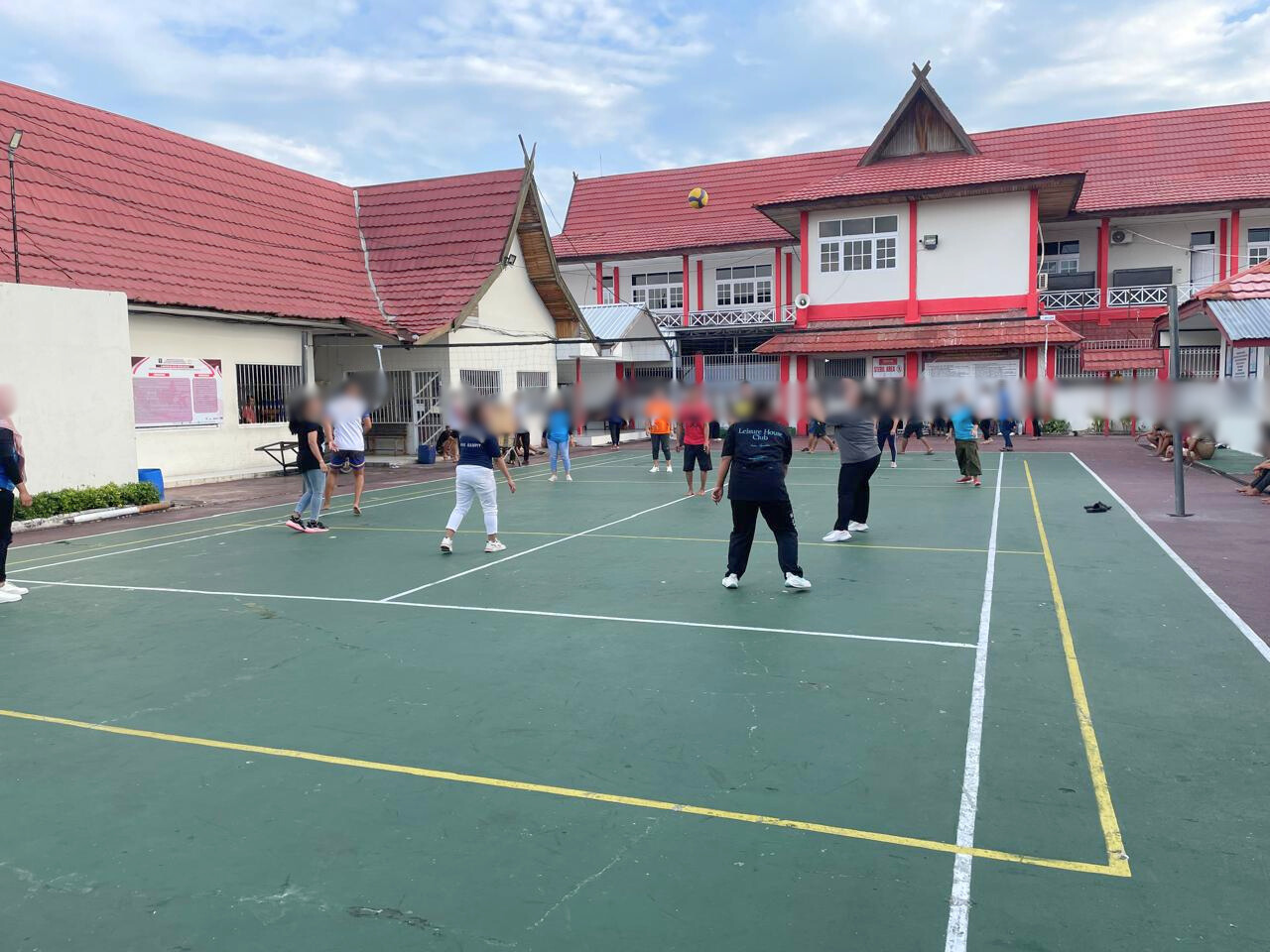 Jaga Kebugaran dan Jiwa Sportif Warga Binaan, Lapas Sampit Adakan Kegiatan Voli