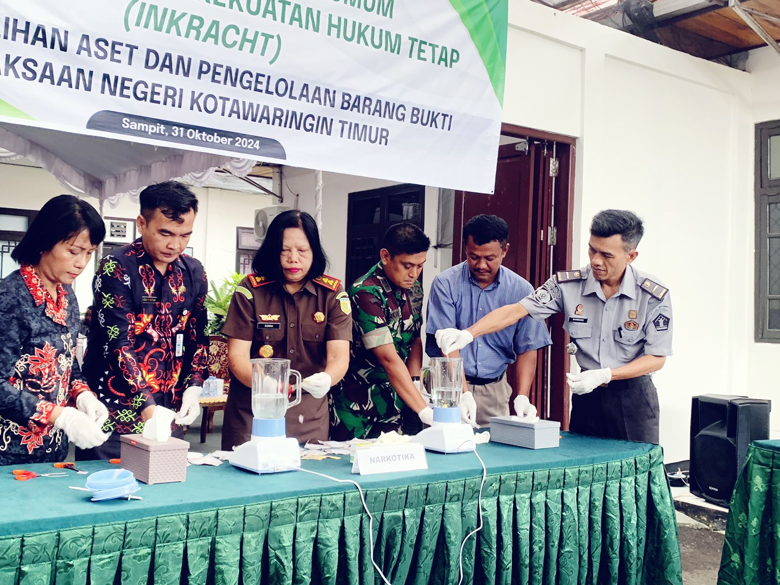 Wujudkan Kepastian Hukum, Lapas Sampit Ikut Kolaborasi dengan Kejari Terkait Pemusnahan Barang Bukti