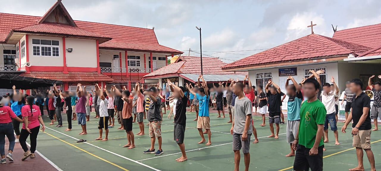 Lapas Sampit Gelar Senam Pagi untuk Jaga Stamina Warga Binaan