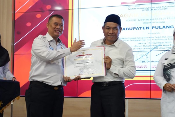 Pemerintah Kalteng Apresiasi Kabupaten/Kota Peduli HAM
