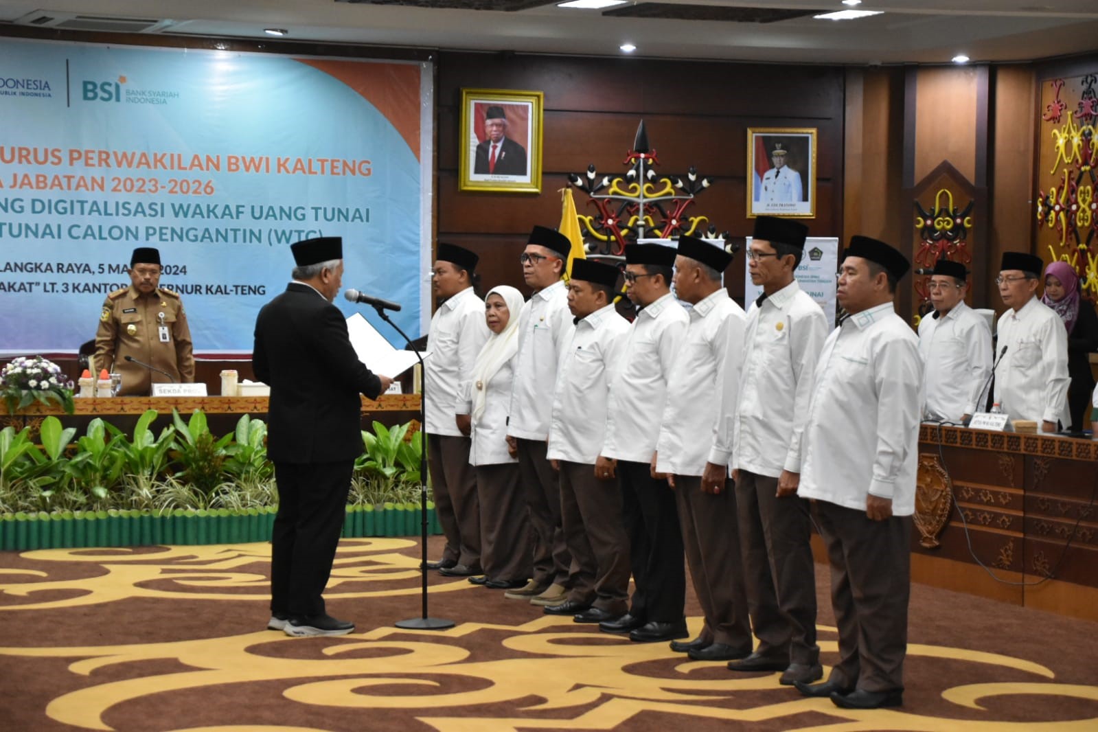 Pelantikan Pengurus BWI Kalimantan Tengah dan Peluncuran Wakaf Tunai 2024