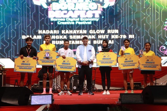 kahayang glow run meriahkan borneo decafest 2024, dorong pariwisata dan digitalisasi di kalimantan tengah