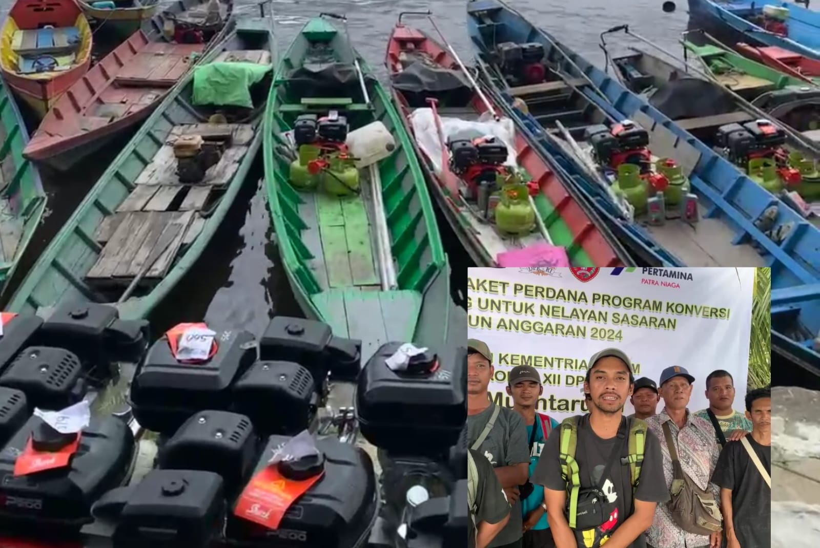 Nelayan Sekonyer Puji Bantuan Mesin Perahu dari Mukhtarudin