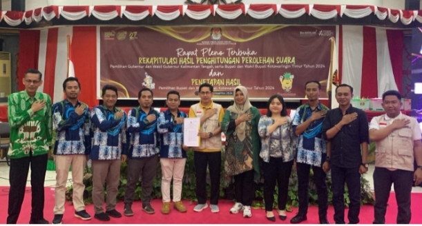 Halikinnor-Irawati Ditetapkan sebagai Pemenang Pilkada Kotim 