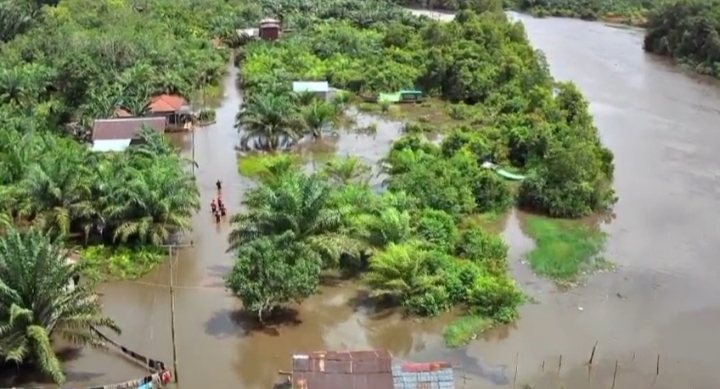 Banjir di Desa Sudan Cempaga Hulu, 33 KK Terdampak