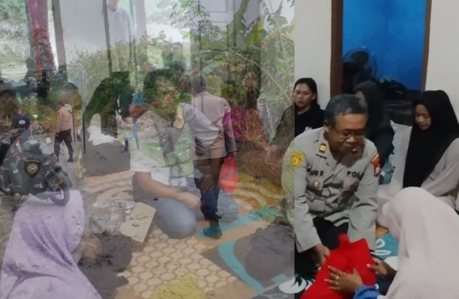 Duka bersama Polri, Takziah dan Bansos untuk keluarga Korban Tenggelam di Kotawaringin Barat
