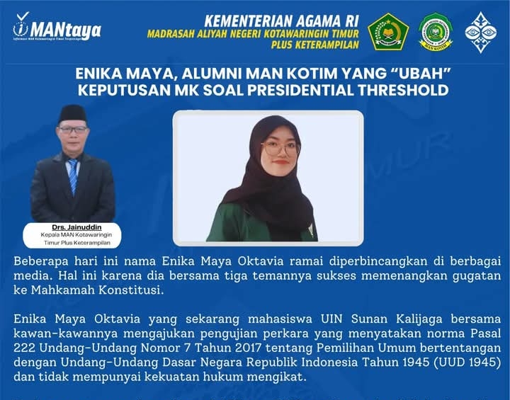 Alumni MAN Kotim Catat Sejarah Ubah Keputusan MK Soal Presidential Threshold