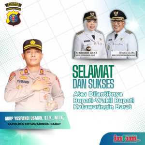 atas dilantiknya bupati wakil bupati kotawaringin barat