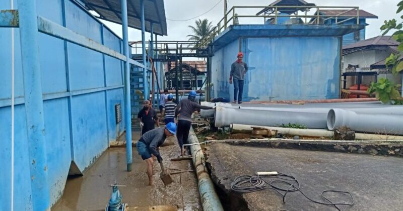 Kebocoran Pipa Induk, Distribusi Air PDAM di Muara Teweh Terganggu