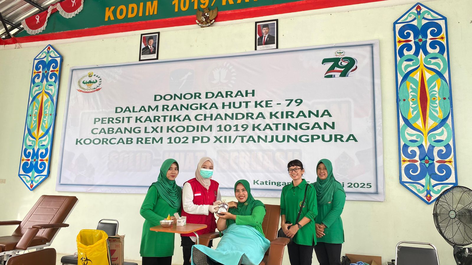 HUT Persit KCK, Kodim 1019 Katingan Gelar Donor Darah