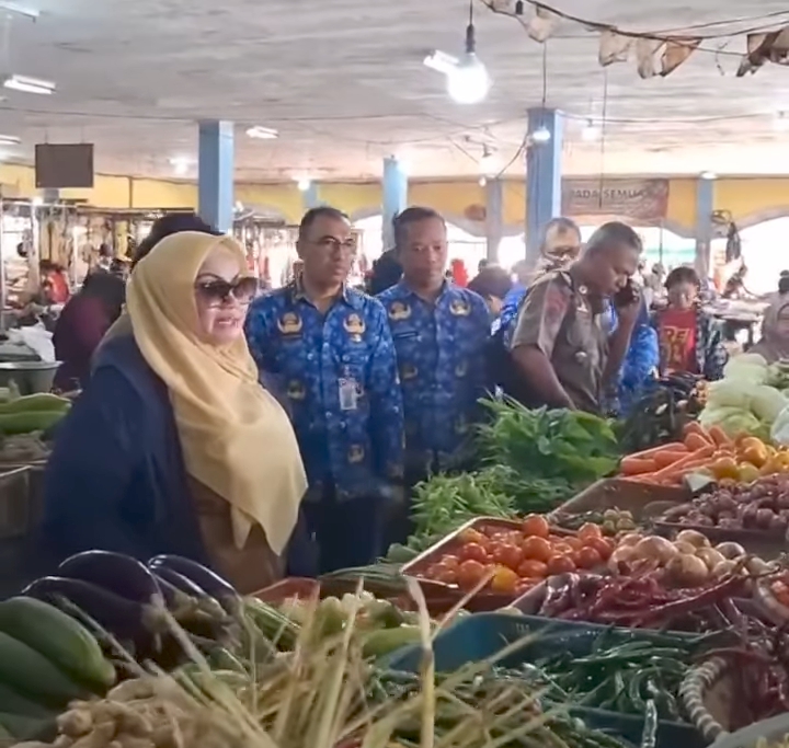 Pantau Harga Sembako, Wabup Irawati Sidak Pasar PPM Sampit