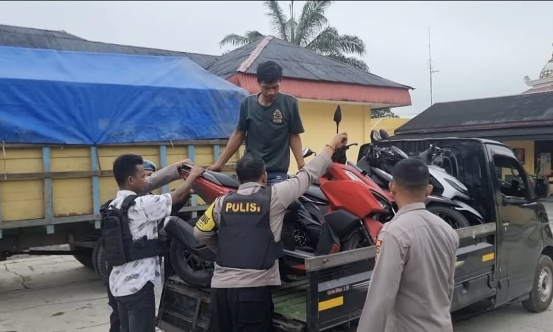 “Gas Pol” Berujung Apes! Puluhan Motor Balap Liar Disita Polsek Kumai saat Subuh Ramadan