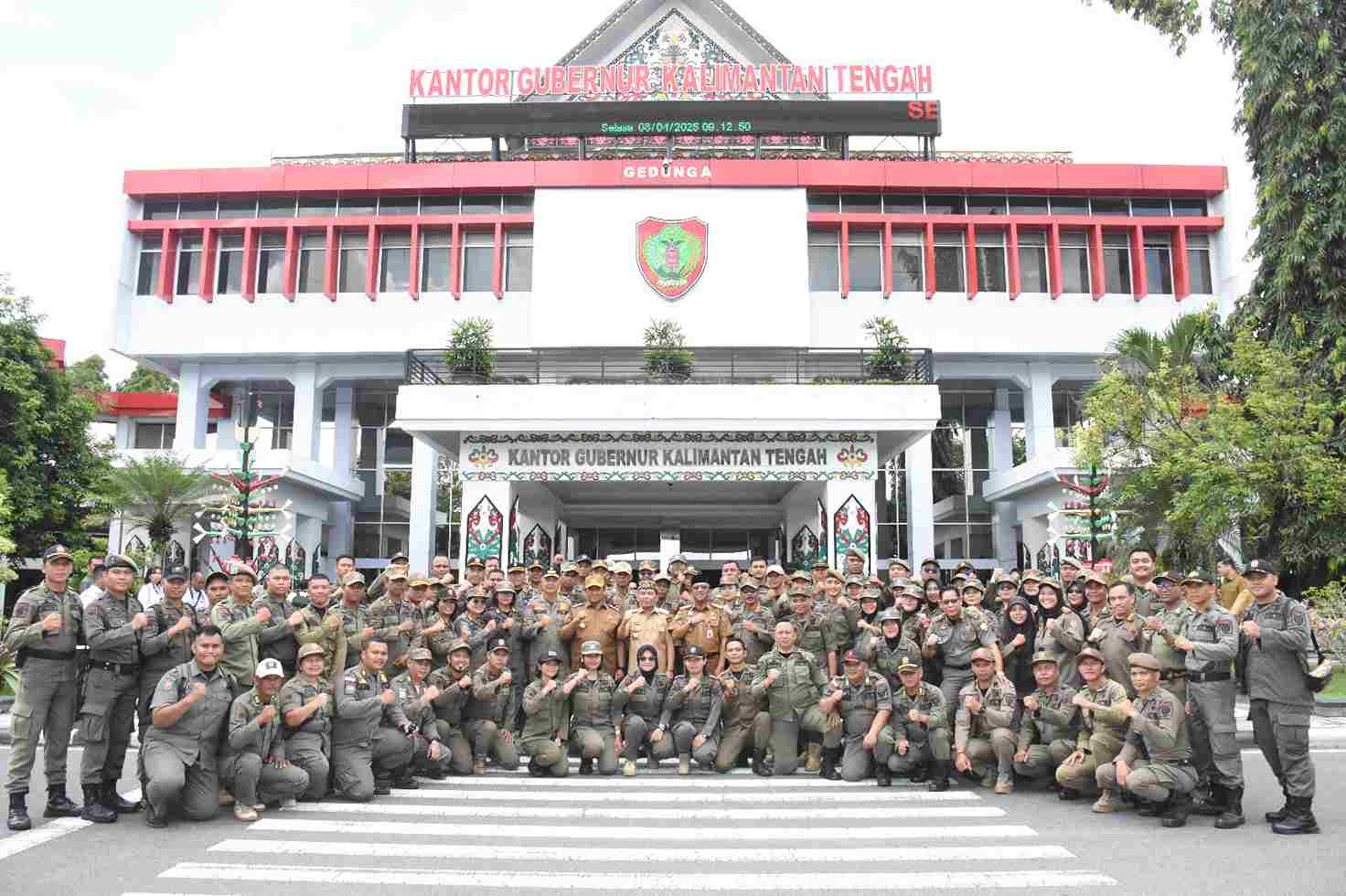 Satpol PP Kalteng Kawal Ketertiban Apel Besar dan Halalbihalal Pemprov Usai Idulfitri