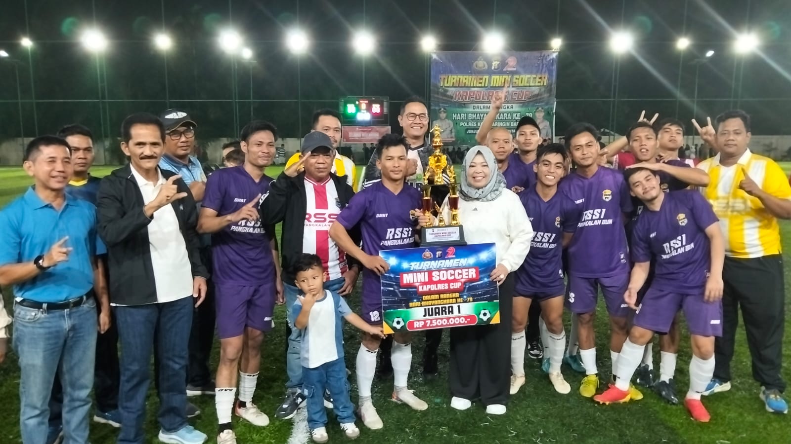 Seru! Jual Beli Serangan dan Lima Gol Warnai Final Mini Soccer Kapolres Cup, RSSI FC Jadi Juara
