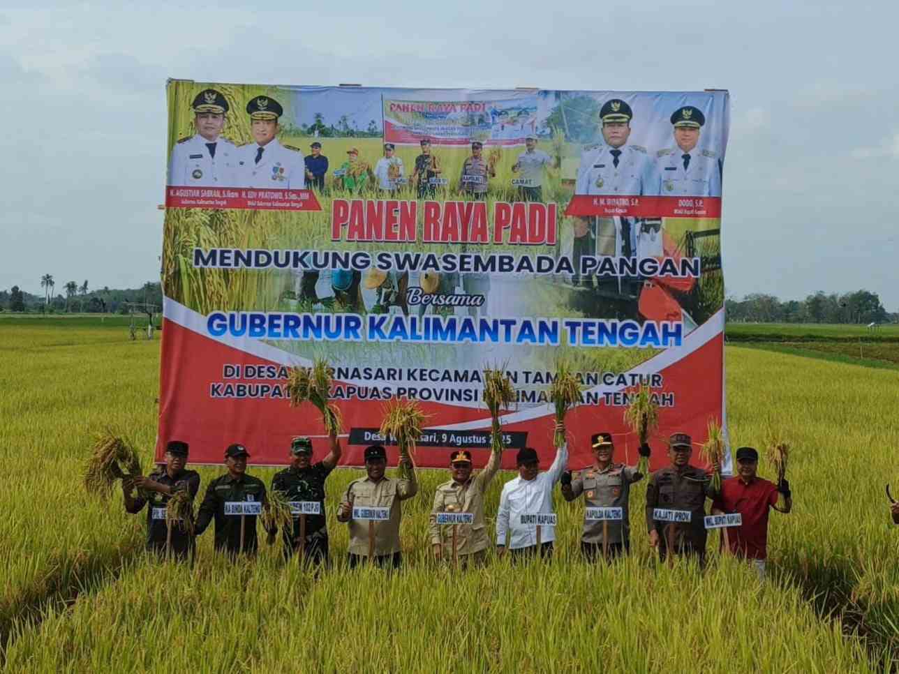 Panen Raya di Kapuas, Gubernur Kalteng Apresiasi Kerja Keras Petani