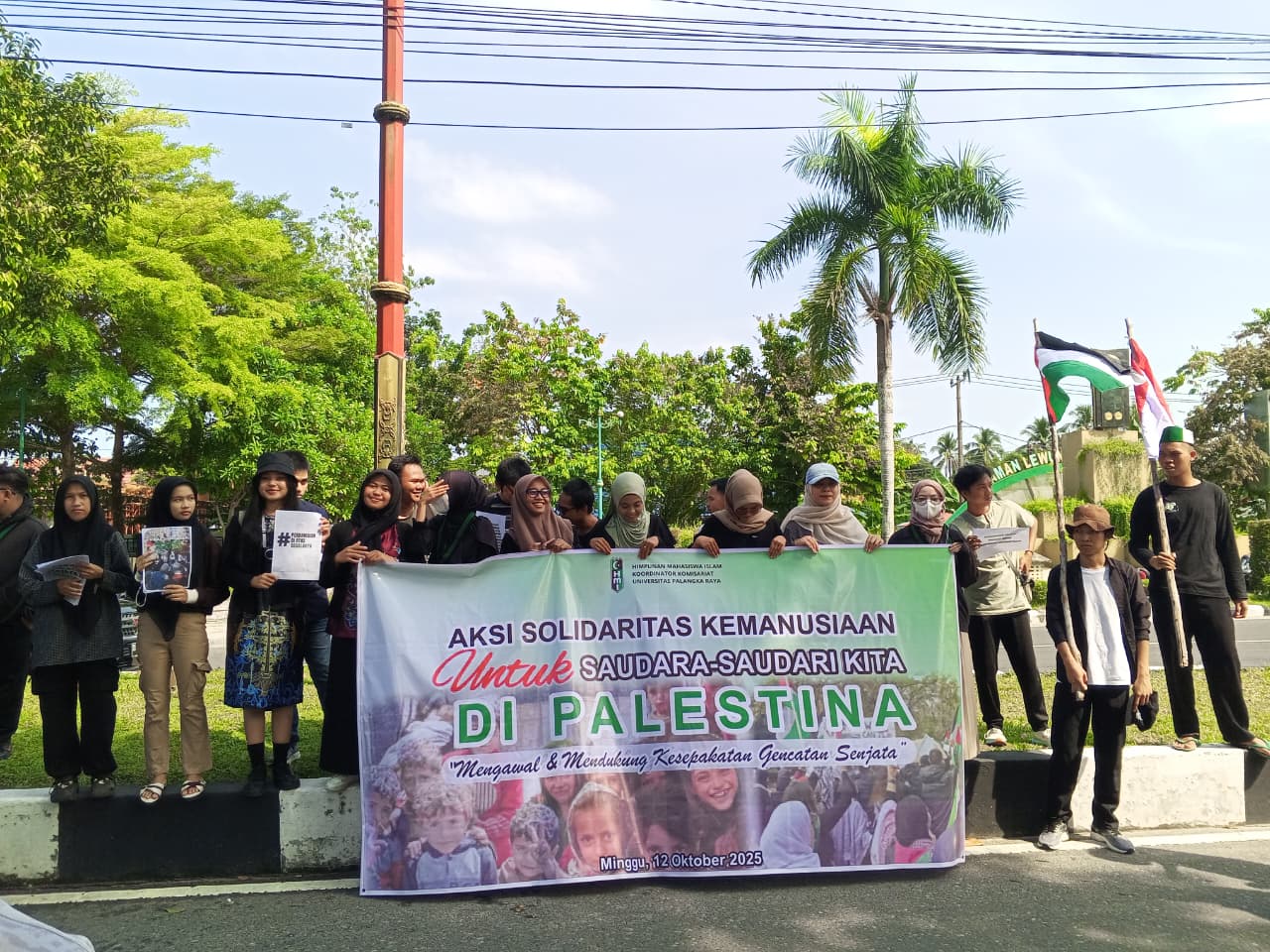 HMI UPR Gelar Aksi Damai Dukung Gencatan Senjata di Gaza