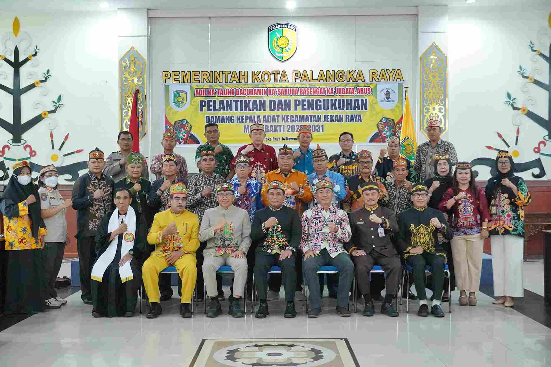 Damang Jekan Raya Dikukuhkan, Komitmen Pembinaan Adat Dayak